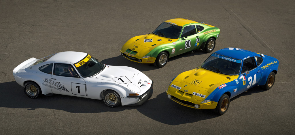Motorsport heritage: At the Techno Classica Opel will display three GT conversions from tuners Gerent, Irmscher and Conrero (left to right).