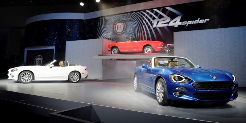 La presentazione della nuova Fiat 124 Spider a Los Angeles, nel 2015